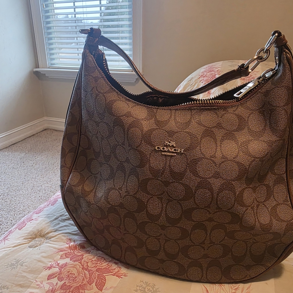Coach Tan Signature Hobo Bag
